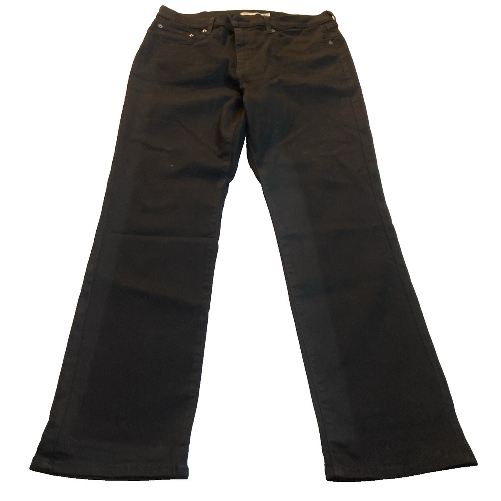 Levi's 724 High Rise Straight Jeans Womens 33x30 Black Regular Fit